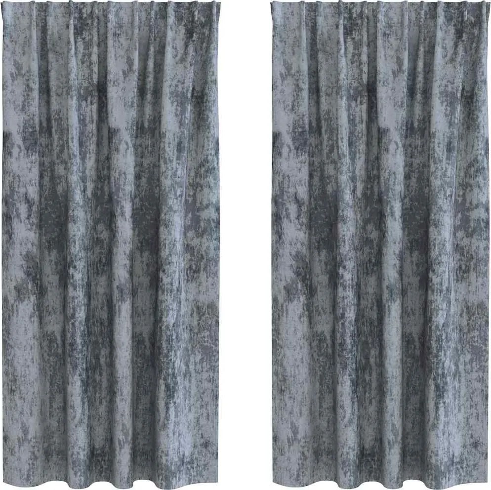 vidaXL Cortine din catifea 2 pcs Gri argintie 175 x 140 cm Catifea