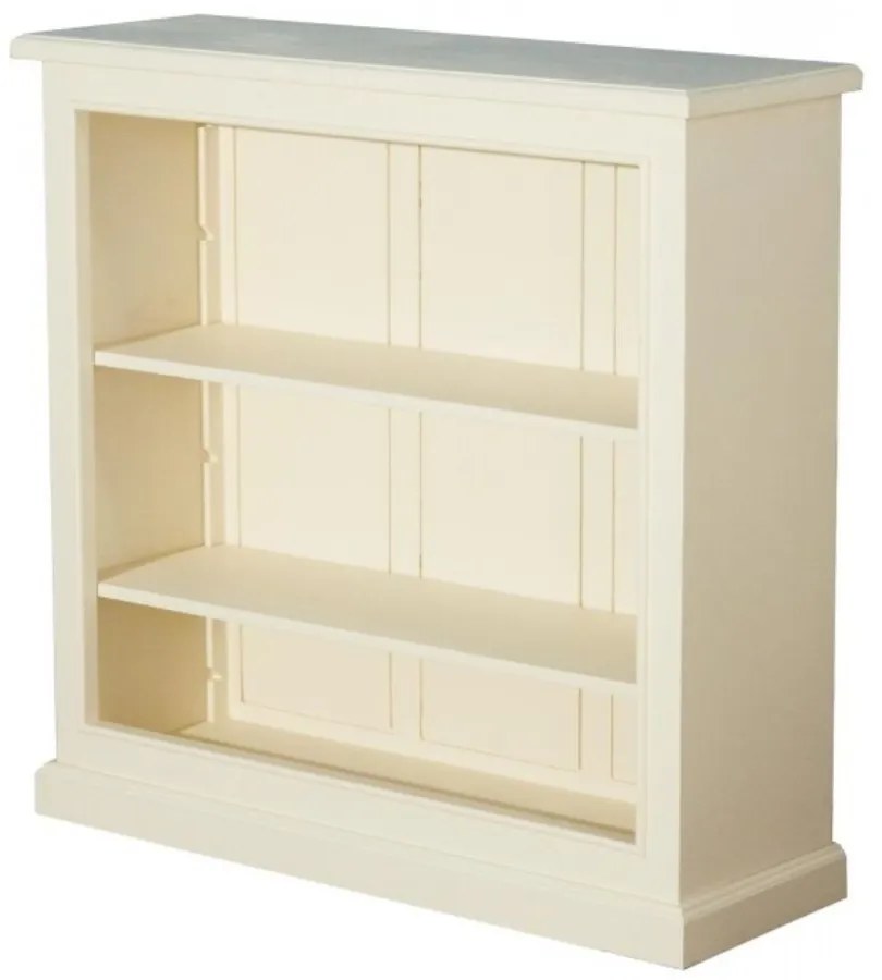 Biblioteca, crem, din lemn masiv, L102 cm, aspect vintage, Paris