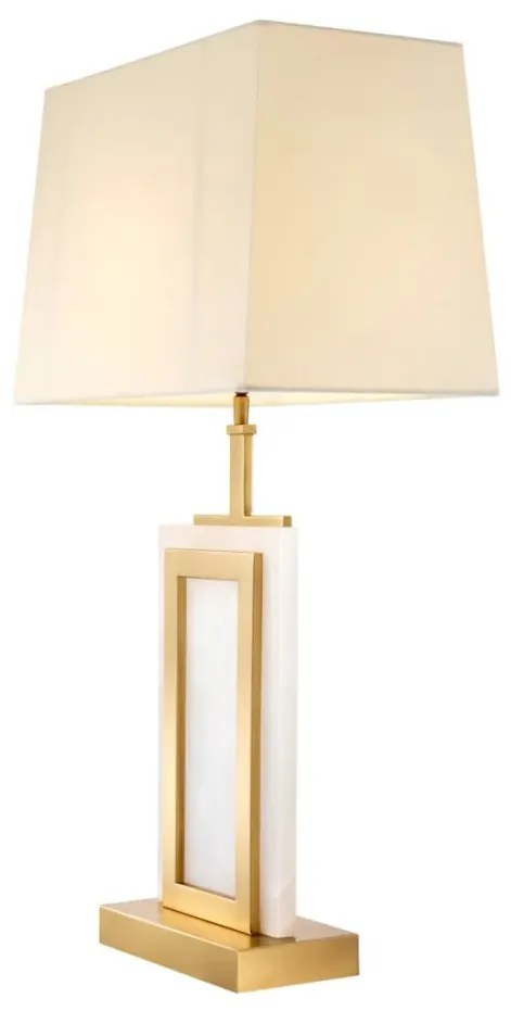 Veioza design LUX din alabaster si metal alama, Murray 111594 HZ