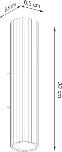 Brilagi - Aplica de perete LED CRESTO 2xGU10/10W/230V 30 cm turcoaz
