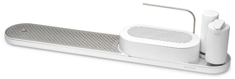 Organizator chiuveta Brabantia SinkStyle 1008497, 4 piese, Finisaj mineral, Rezistent la coroziune, Alb