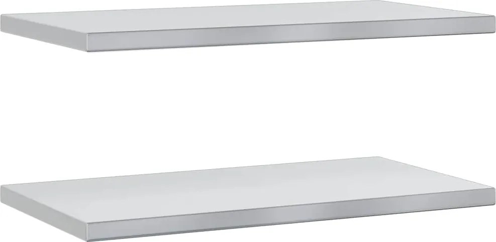 vidaXL Rafturi de perete 2 buc., 75x40x3 cm, argintiu oțel inoxidabil