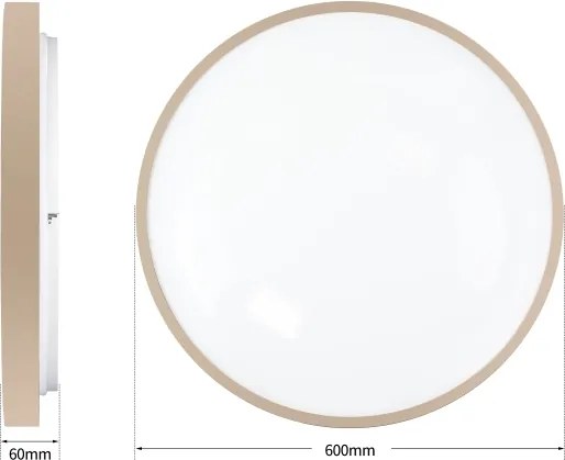 Brilagi - Corp de iluminat LED dimabil GLASS POOL DOUBLE LED, 80W, 230V, 60 cm, bej + telecomandă