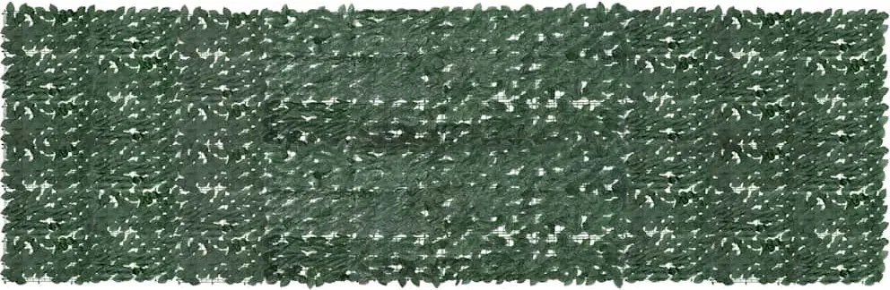 vidaXL Paravan de balcon, frunze verde închis, 500x150 cm
