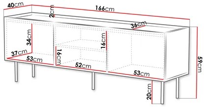 Dulap TV Grotzi 165 3D (Negru) . 1106221