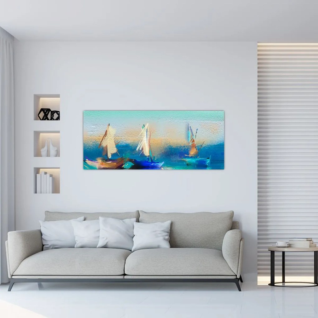 Tablou - Peisaj pictură, pictură (120x50 cm)