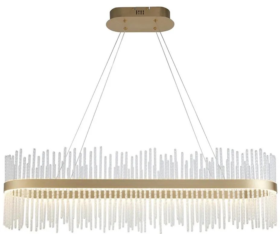 Endon 104082 - Lustră suspendată pe cablu ADRIEL LED dimabil, 47W/230V, 3000K, auriu