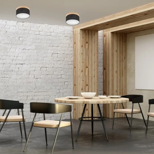 Plafonieră BELLADONNA Brilagi 1xE27/15W/230V d. 30 cm negru/pin