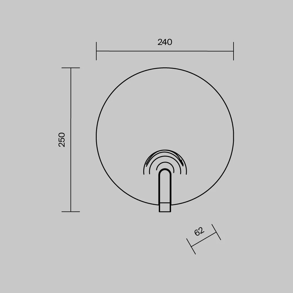 Aplica de perete LED cu sticla turnata Regatta 8W