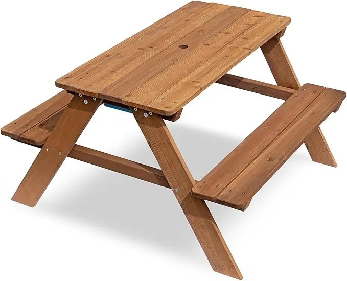 Banca de gradina pentru copii cu masa de joaca PLAYLAND 88x88x51 cm