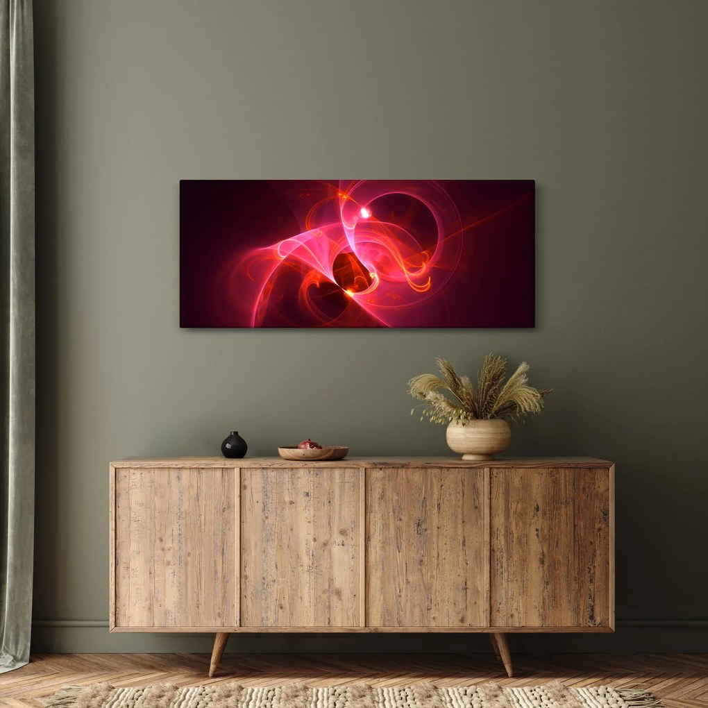 Tabloul modern cu abstacție roz (120x50 cm)