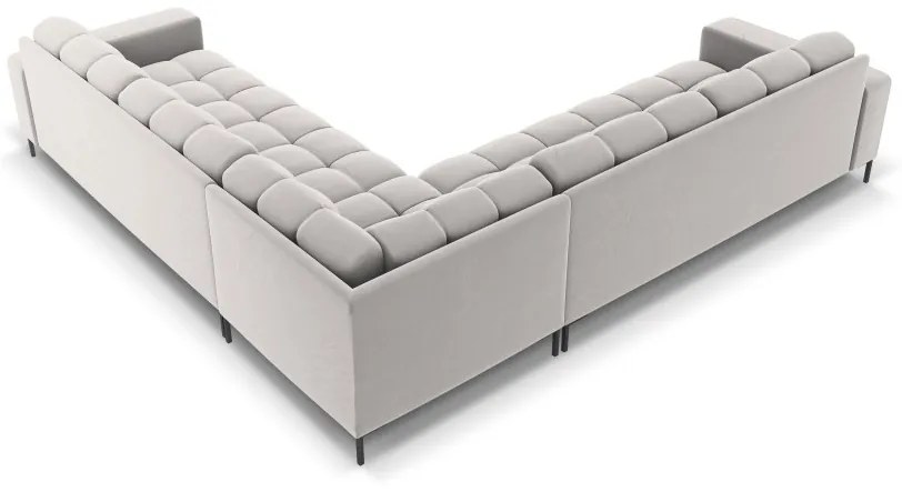 Coltar 6 locuri Bali velvet/picioare negre – L256 x l256 x h75