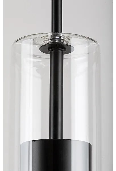 Lustră pe cablu KALEVI 1xGU10/50W/230V transparent/negru Rabalux 72047