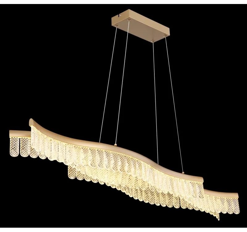 Lustra suspendata, Metal Auriu Mat, Cristale Acrilice, JULIET 67348HG GL