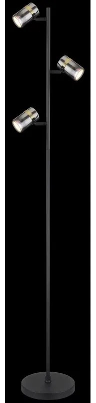 Lampadar, lampa de podea design industrial Trabby negru