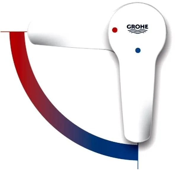 Baterie lavoar Grohe Eurostyle, cu ventil pop-up si maner plin, cold start
