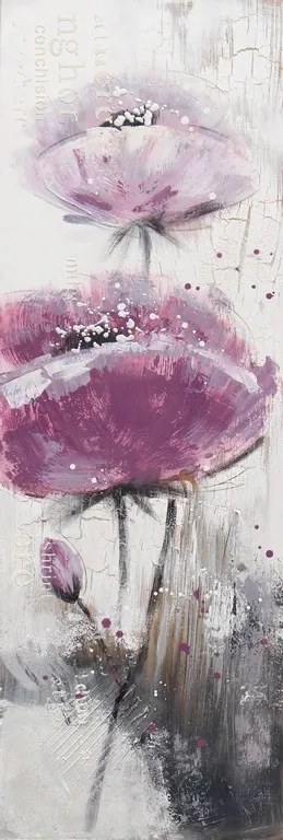 Falc Mână pictată imagine - Magenta Flower, 40x120 cm