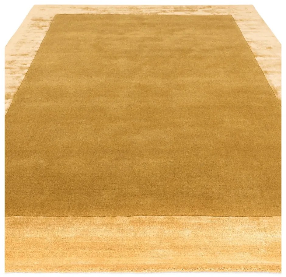 Covor galben ocru handmade din amestesc de lână 160x230 cm Ascot – Asiatic Carpets