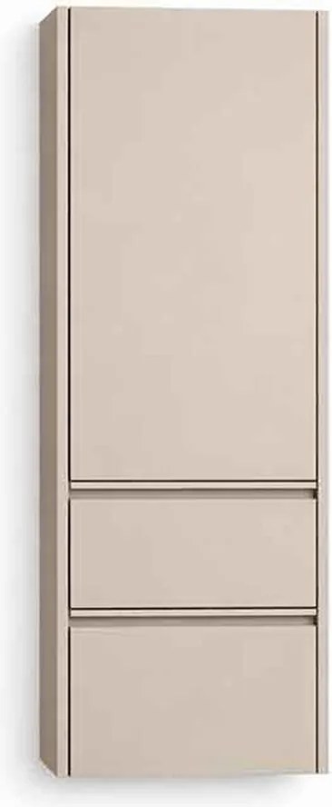Dulap inalt suspendat KolpaSan Joy 1 usa si 2 sertare 45 cm finisaj light grey