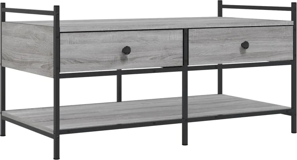 vidaXL Măsuță de cafea, gri sonoma, 99x50x50 cm, lemn compozit