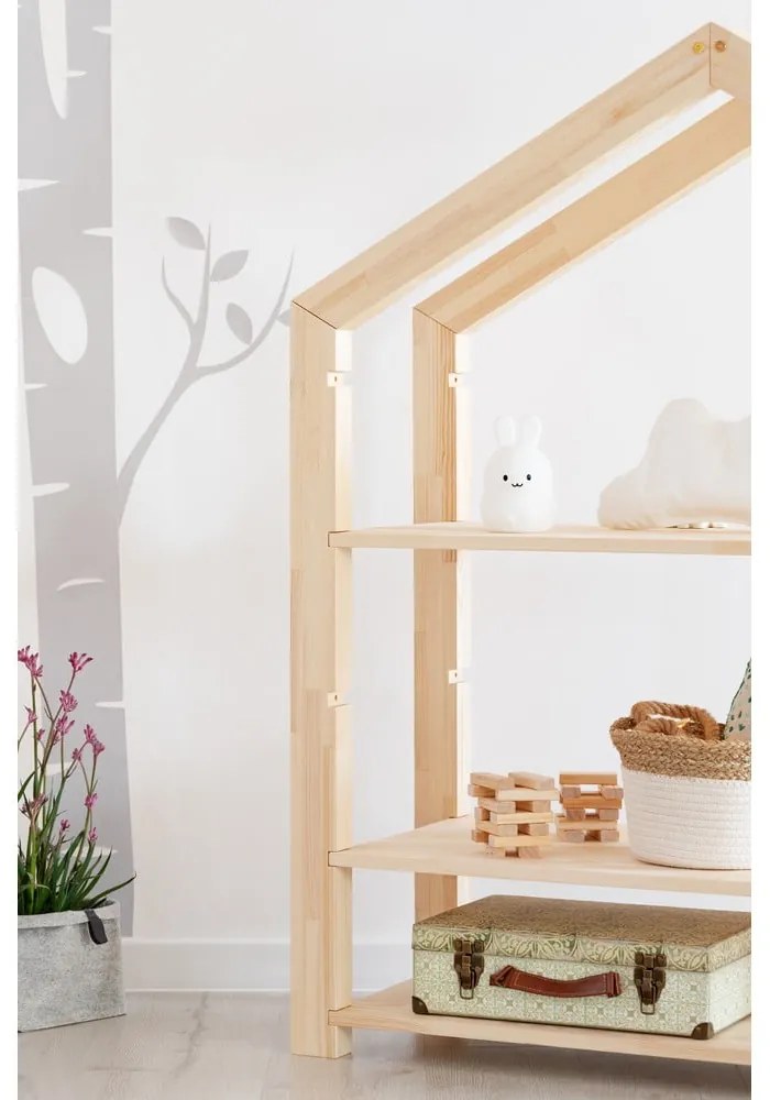 Raft din lemn de pin pentru copii Adeko Rela, 40 x 113 cm
