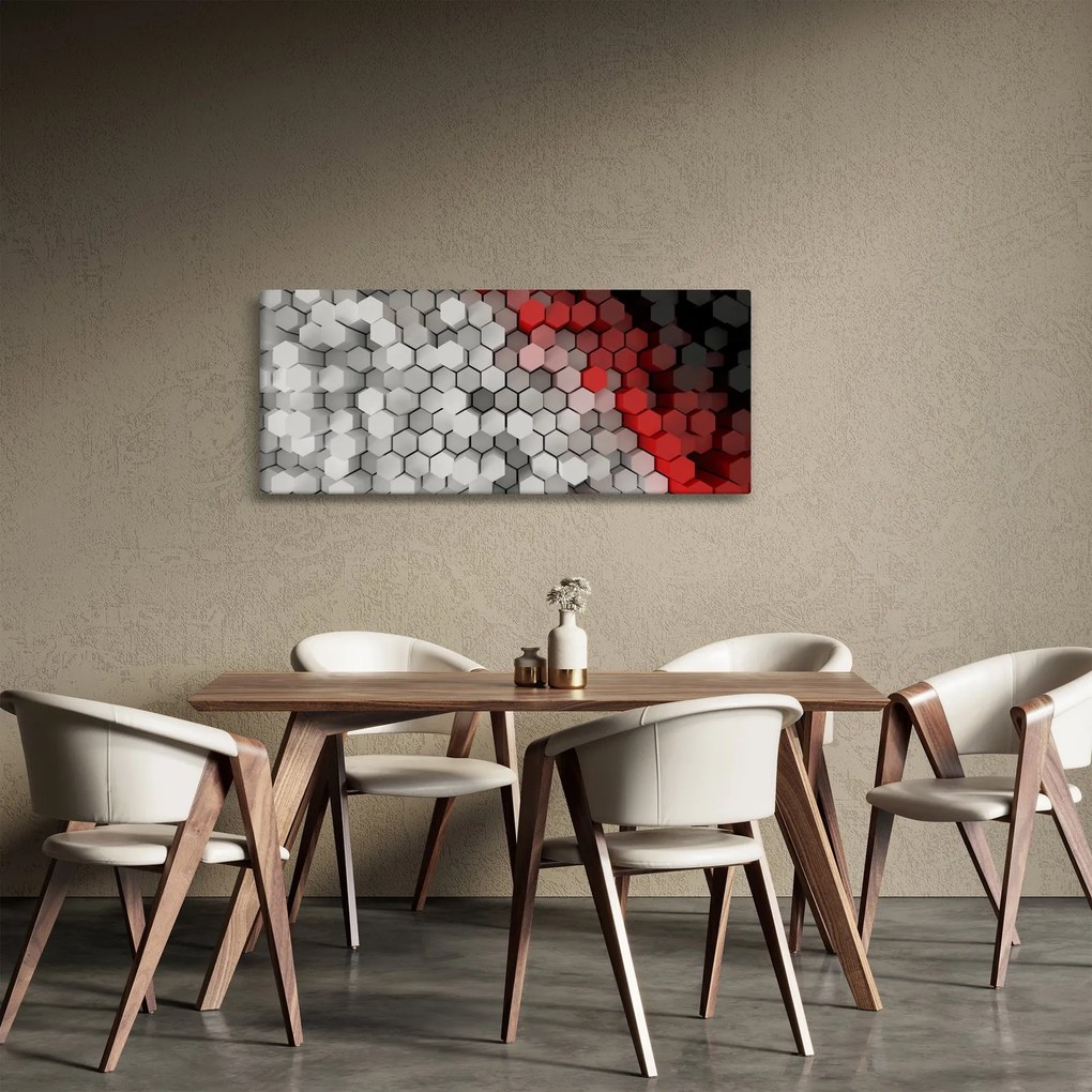 Tablou - 3D hexagoane (120x50 cm)