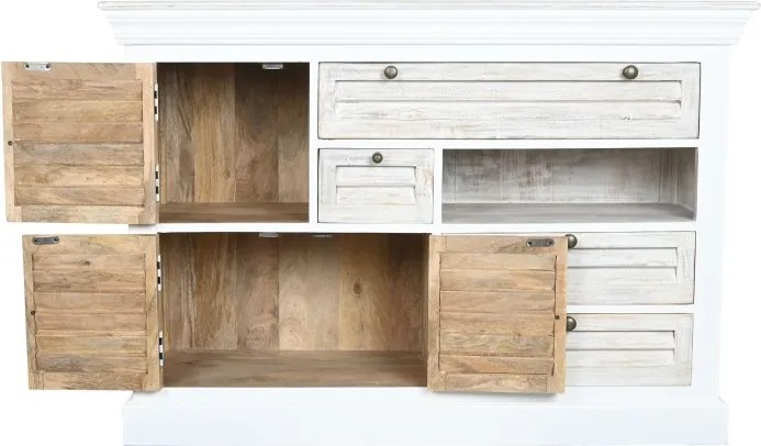 Comoda vintage din lemn de mango "Worn out White"