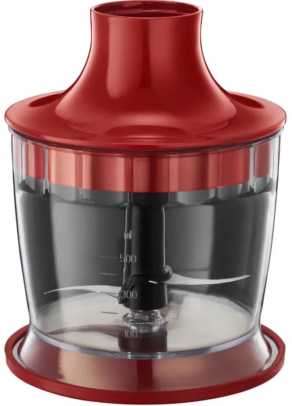 Mixer vertical 3 in 1 Russell Hobbs Desire 24700-56, 500W, 2 viteze + Puls, Tel, Tocator, Pahar Gradat, Functie pulse, Rosu