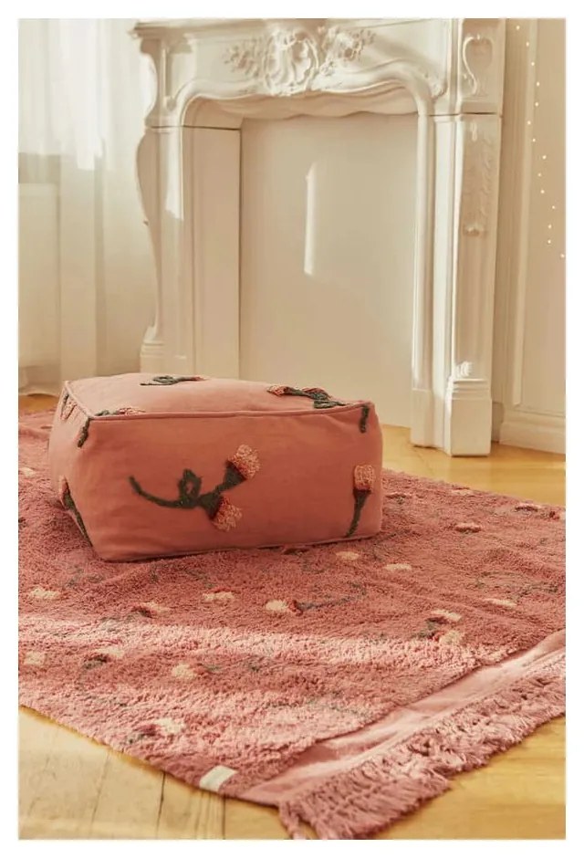 Fotoliu puf pentru copii roz English Garden – Lorena Canals