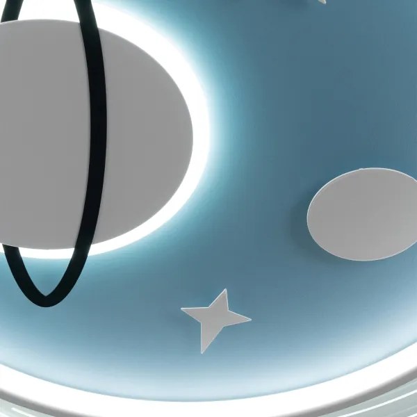 Brilagi Plafonieră LED pentru copii STARSHIP, 64W, 230V, 3000/4500/6000K, albastru