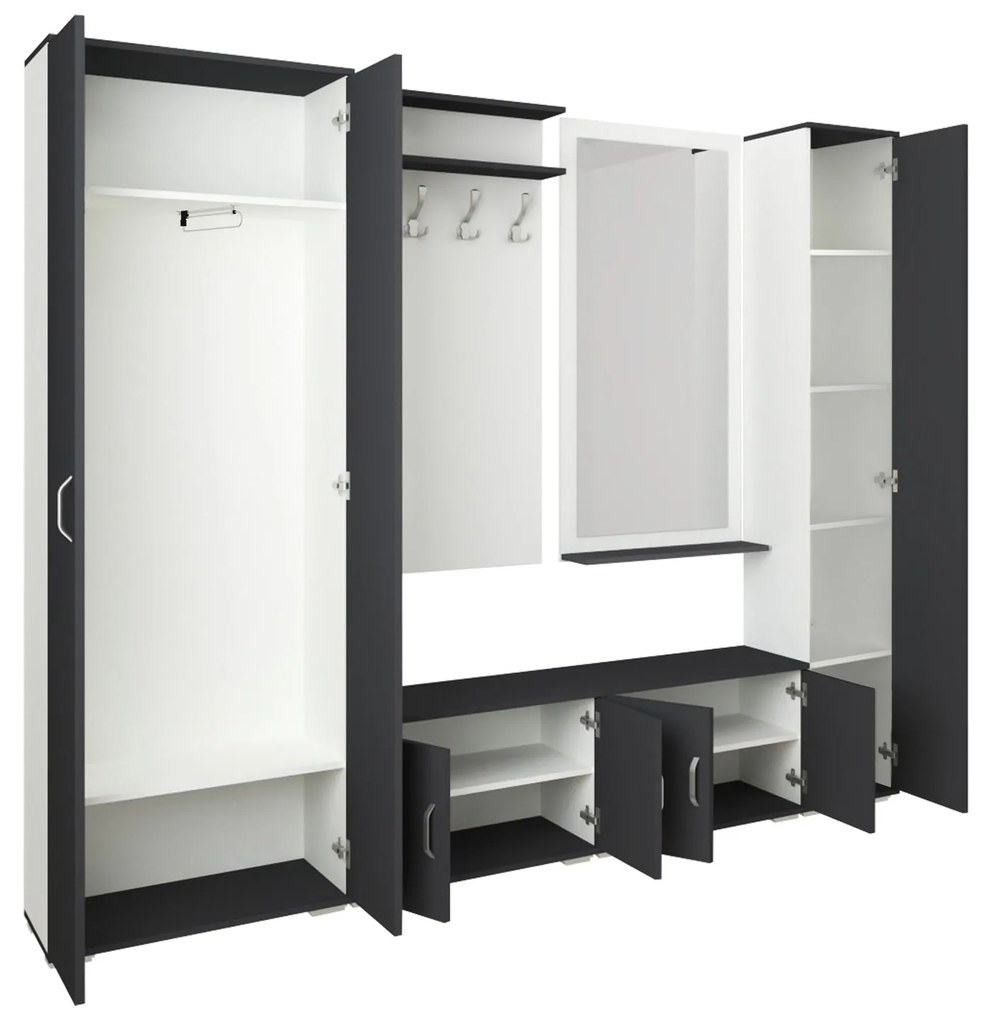 Set Hol Como V2, Antracit/Alb, L 230 cm