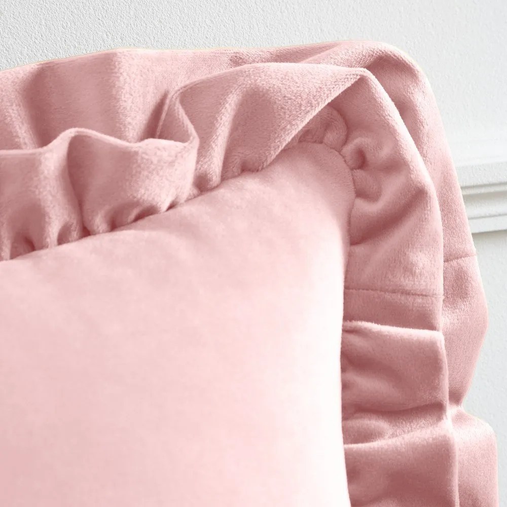 Pernă decorativă din catifea 43x43 cm Velvet Double Frill – Catherine Lansfield