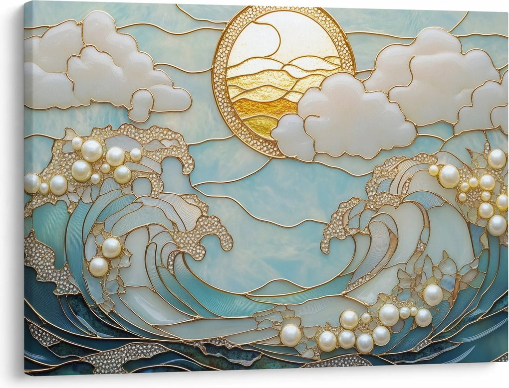 Tablou - Perle 3D în Ocean (70x50 cm)