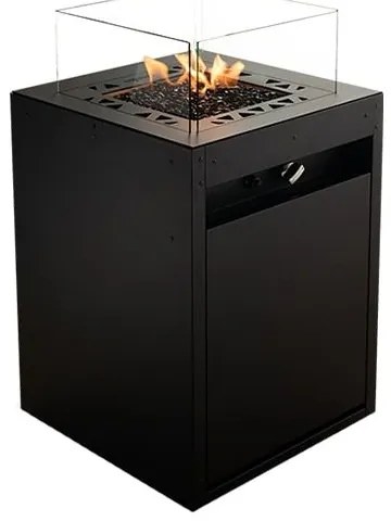 Șemineu de exterior pe gaz Planika Square GAS 79,7x48 cm 10kW