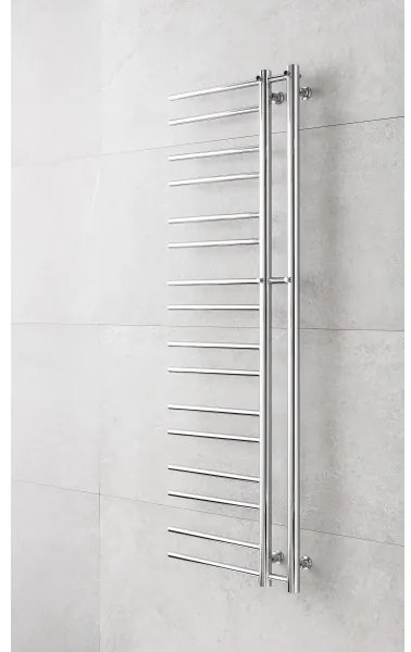 P.M.H. THEIA T2C-L - Radiator de baie tip scară, 352 W, 154 cm, racordare pe stânga, crom lucios