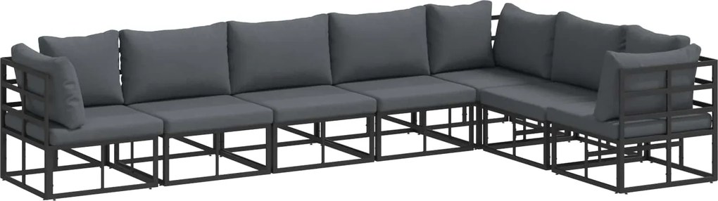 vidaXL Set de canapele pentru grădină cu pernă 7 pcs