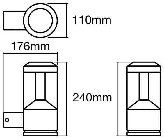 Aplică LED de exterior LANTERN 1xLED/12W/230V IP44