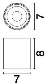 Spot aplicat LED design tehnic IRIS auriu mat