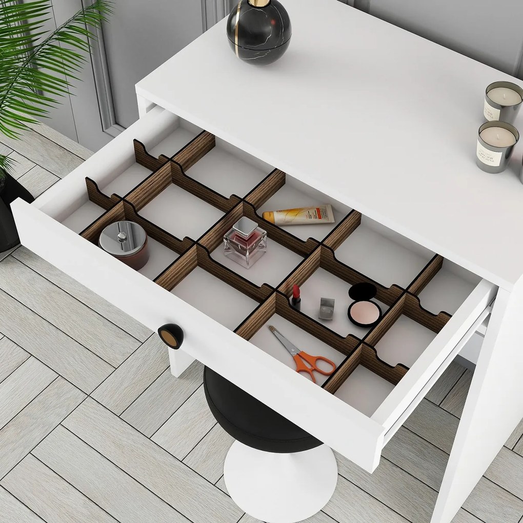 Măsuță cosmetică Lizbon Mirror White