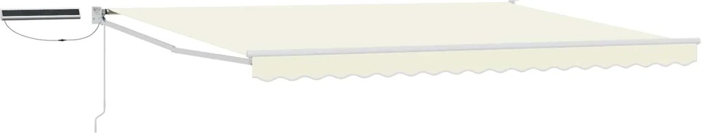 vidaXL Cort electric retractabil Crem 4 × 3 m