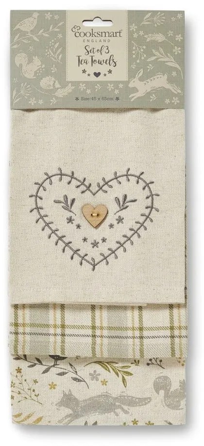 Set cu prosoape și mănușă de bucătărie 4 buc. Woodland – Cooksmart ®