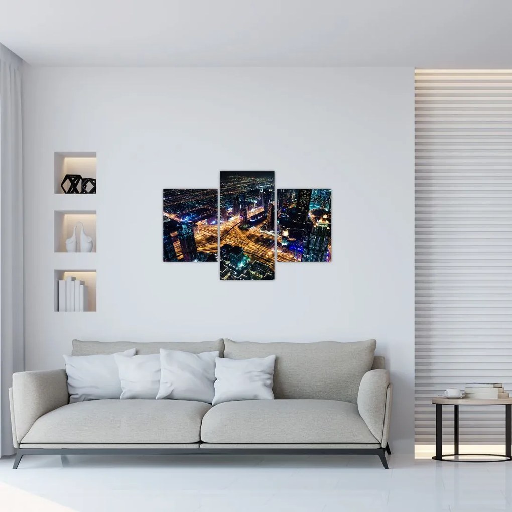 Tablou cu oraș nocturn (90x60 cm)