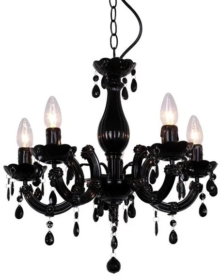 Candelabru cu 5 brate MAGNOLIA, negru RLD94016-5B ZL