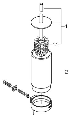 GROHE 41076000 - Set perie WC SELECTION, crom lucios