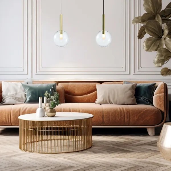 Lustră pe cablu NIKO 1xG9/9W/230V d. 20 cm auriu