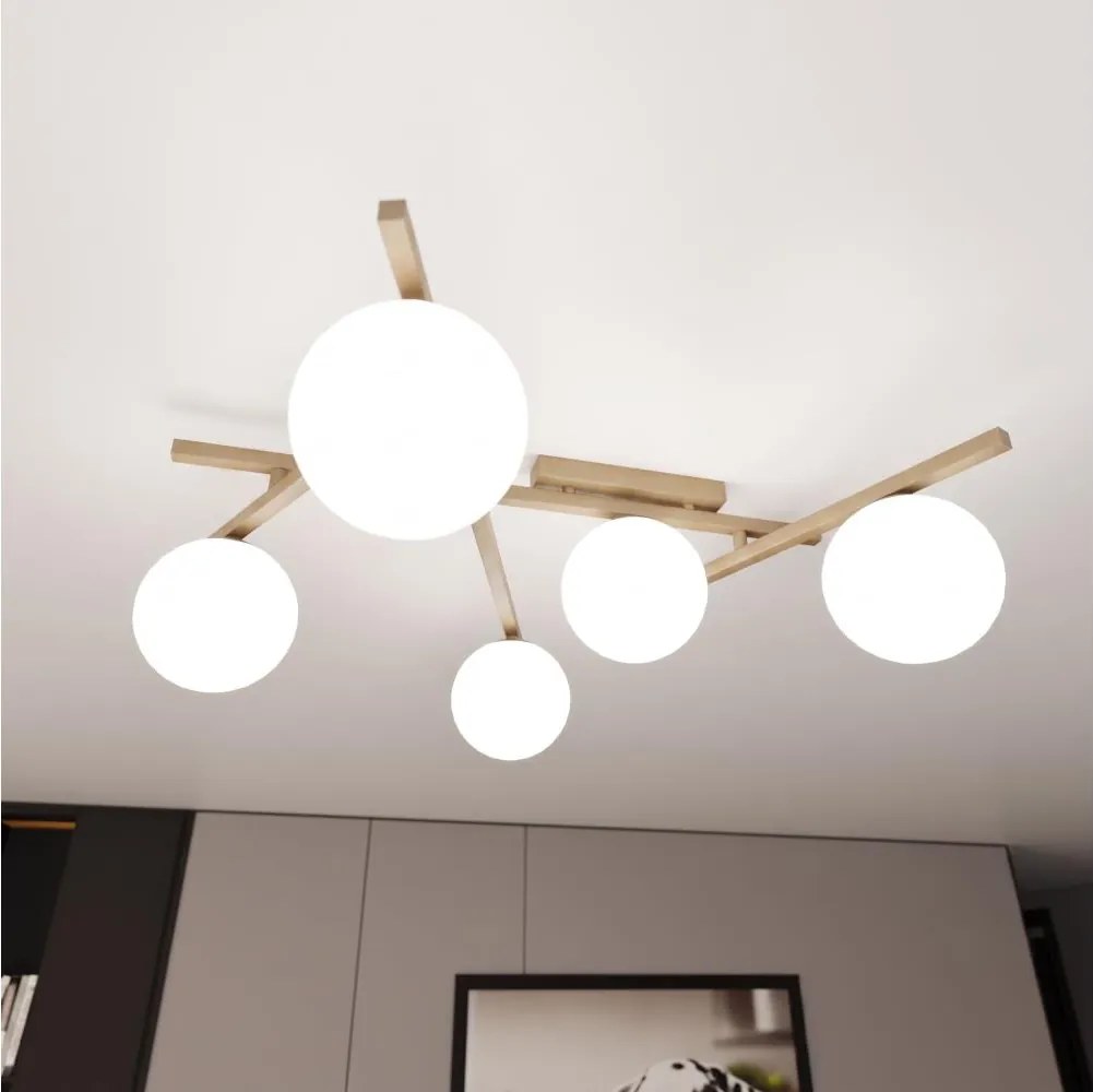 Plafonieră SMART 5xE14/10W/230V bej/alb