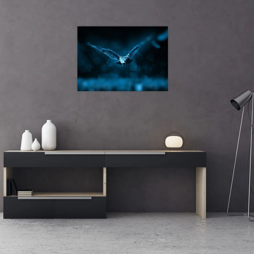 Tablou cu bufnița zburând (70x50 cm)