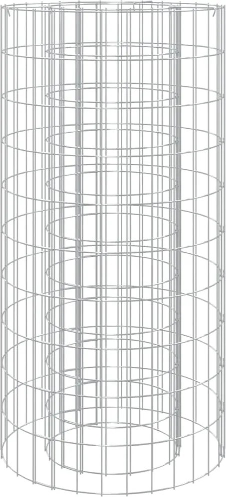 vidaXL Vatră de foc din gabion Ø 50 cm fier galvanizat