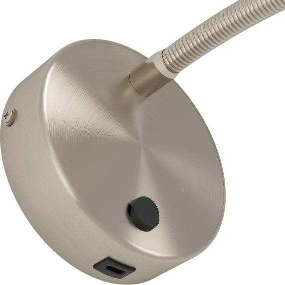 Eglo 901783 OLIVANDINO - lampă de perete LED flexibilă cu USB, 3,8W/230V, crom