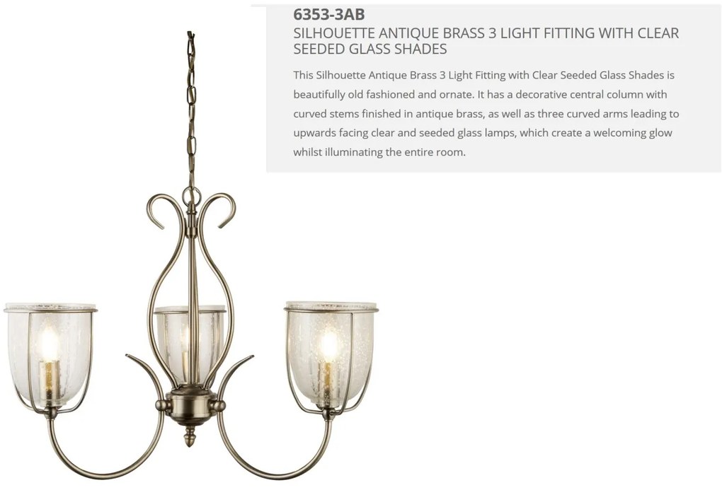 Candelabru traditional stil clasic Silhoutte 3L 6353-3AB SRT